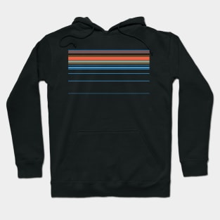 Vintage Sunset Stripe Orange and Blue Hoodie